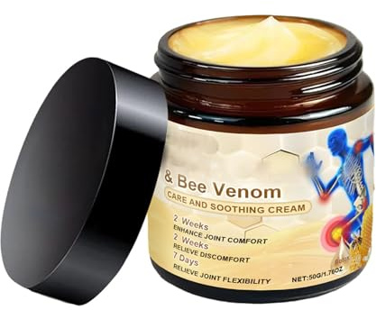 Bee Venom Cream Joint and Bone Cream,Advanced Bee Venom Gel Joint and Bone Therapy Creams,Relive Muscle Soreness-Knee & Shoulder &Back & Leg,Back Massager Creams-All Skin Type-50g