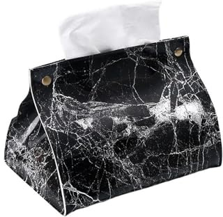 porta fazzoletti Contenitore for fazzoletti in pelle sintetica con motivo marmorizzato, porta tovaglioli, scatola for fazzoletti, sacchetto for cosmetici, custodia organizer