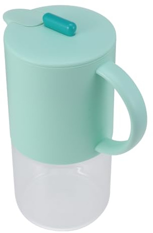 ZUNOXAZ Caraffa Acqua Grande Capacità in Trasparente con Manico Ergonomico Caraffa Graduata Multiuso per Bevande Fredde Tè Freddo e Succo Design Stabile Antiribaltamento per Casa e