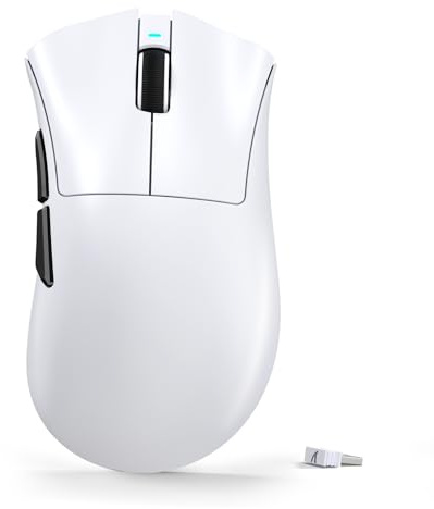 ATTACK SHARK V3 Ultraleicht Kabellose Gaming-Maus with 25000 DPI-WeißA | Optischer Sensor PAW3311, 1K Polling, Mechanischer Schalter, 2,4G/BT/USB Wired, Ergonomisch Mice für Gamer/Office/PC/Mac
