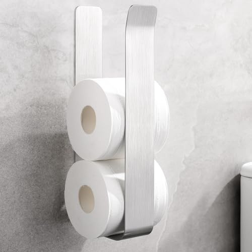 OETAMS Toilettenpapier Aufbewahrung Wand Für 3 Rollen Ersatzrollenhalte | Toilettenpapierhalter Ohne Bohren Klopapier Aufbewahrung Selbstklebend WC Papier Halterung Klorollenhalter Edelstahl Silber