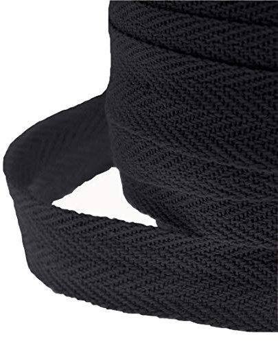 10/20/50 m Baumwollrollen, Wimpelkette, Wickel Schürze mit Fischgrätenstich, baumwolle, schwarz, 50 Meter (25mm)