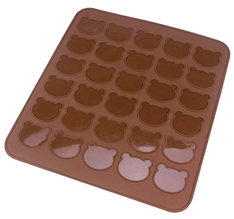 beicemania® Silicone Classic Bear Macaron Baking Mat for 15 Macarons Macaroons Biscuits Cookies