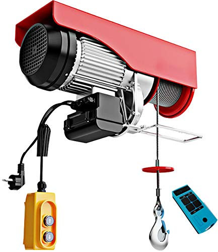 Elektrische Winde 100-400 Kg Hubhöhe 6-12 M Winde 450-1020 W, mit Fernbedienungskabel Drahtlose Fernbedienung, Kleiner Haushalt 220V