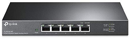 TP-Link TL-SG105-M2 Switch Ethernet 2.5 Gigabit 5 Porte, Cablaggio Hassle-Free, Plug & Play, Funzione Silenziosa, Ideale per Casa, Ufficio, Gaming, Access Point WiFi 6, Montaggio Desktop o a Parete.