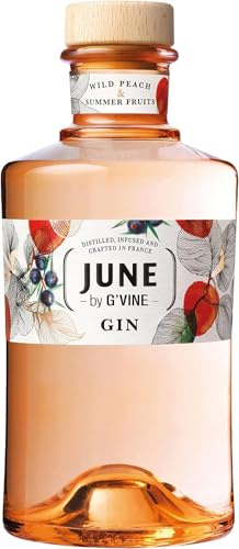 G'Vine | June Pfirsich Gin | 700ml | 37.5% Vol | Fruchtige Noten des Pfirsichs | Frischer Geschmack von Sommerfrüchten.