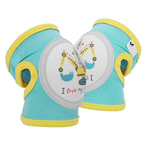 1 Paar Baby Krabbel Knieschoner Stulpen Krabbelschoner Krabbelhilfe Atmungsaktive Knieschützer Antirutsch Baumwolle verstellbarer Protektor Knieschutz für Kleinkinder Beinlinge Mädchen Junge Unisex