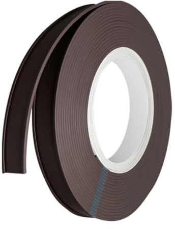 SPRINTIS Magnetische Etikettenhalter zum Klemmen, C-Profil, schwarz, 3 cm Höhe, Magnetetiketten auf einer Rolle (10 m) inklusive Einlegepapier und Schutzfolie