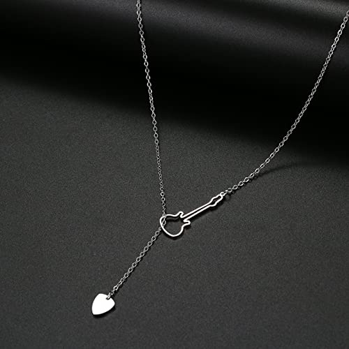 Anhänger Halsketten E-Gitarre Plektrum Musiker Hip Hop Anhänger Kette Halskette für Frauen Schmuck Party Männer