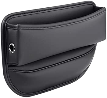 KOZEEY Organisateur écart de siège de Voiture, Sac de Rangement de Crevasse Accessoire intérieur Console de siège avant Poche, Noir