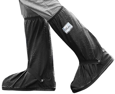 Motorrad Schuhe Abdeckung Regenüberschuhe Wasserdicht Schuh Rutschfeste Regen Schuhe Abdeckung Wiederverwendbare Motorradstiefel Abdeckung Regenschutz (42-43)