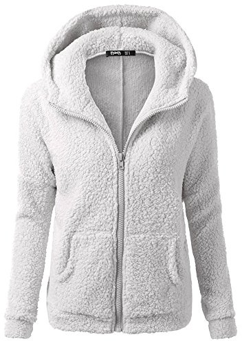 2025 Chaquetas de Felpa Suave para Mujer Cálida Cremallera Abrigo con Capucha Casual Suéter Ligero y Cómodo Sweatshirt Hoodie Talla Grande Rapa Mjuer Invierno Blusas Tops Cazadora Jersey