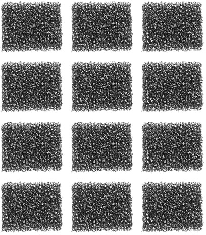 eMagTech Ersatz-Schaumstofffilter, 38 x 30 x 10 mm, kompatibel mit Eversweet 3 Pro Eversweet Solo 2 Eversweet Solo SE, kabellose Pumpe, Wasserbrunnen für Haustiere, 12 Stück