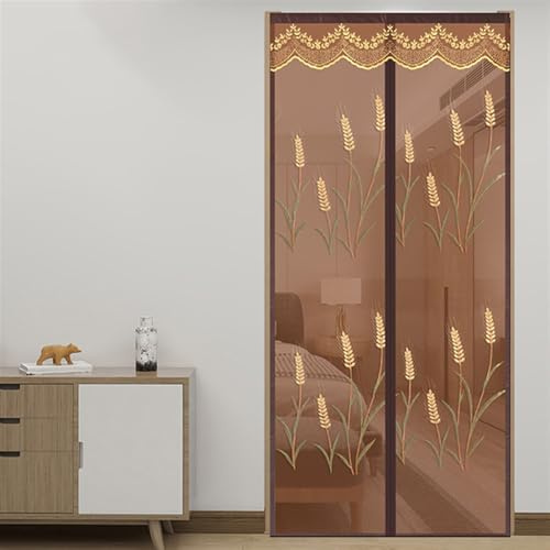 BESTORI Fliegengitter Tür Magnet Balkontür Insektenschutz Fliegenvorhang Ohne Bohren Fliegenschutz für Balkontür Terrassentür Kellertür 80 x 220 cm, Braun