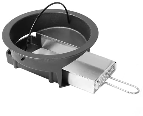 KAMaster 2-in-1-Asche aus Gusseisen für Kamado-Grill, Classic Joe, mit herausziehbarer Ascheschublade aus Edelstahl, Aschekanne mit klappbarem Griff, kann mit Feuerrost oder Holzkohle-Feuerkorb
