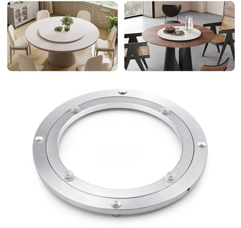 Lazy Susan Hardware, glatt rotierende Lazy Susan Plattenspieler-Lagerbasis, robuste Aluminium-Legierung, Drehplatte für Esstisch, Schrank, Serviertablett (20 cm)