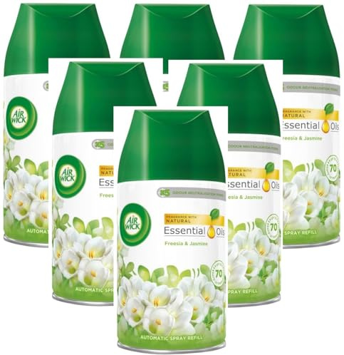 6 x Air Wick Freshmatic Max automatisk spraypåfyllning 250 ml - Freesia & Jasmin