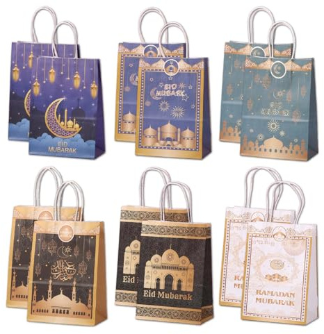 Ramadan Tüten zum Befüllen, Eid Mubarak Tüten, Ramadan Geschenktüten, Ramadan Mubarak Geschenkbox mit Halloween-Taschen für Kleinkinder, Süßigkeitenbeutel für Halloween, verschiedene Designs