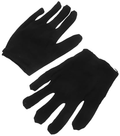 NUOBESTY 6 Pairs Thickened Black Cotton Work Gloves Heavy Duty Industrial Labor Protection for Men Women Cut-resistant Sweat Absorbent Gloves for Quality Inspection Construction and