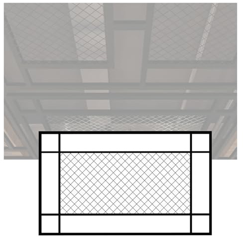 YJEUZCD Decorative Ceiling Tiles Panels, Painted Wire Wall Grid Panel, Metal Indoor Screen Partition, Bars Stalls Housetop Gusset Plate(100x80cm)