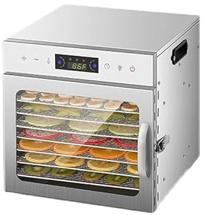 Deshidratador De Alimentos 6-18 Bandejas, 400/800w, Pantalla Lcd, Temperatura 30-90°c, Temporizador Digital 24h, Circulación Aire 360°, Secado Uniforme Para Frutas, Carne(8 floors)