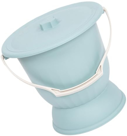 CIMAXIC Pot de Chambre en Plastique Pp 4,5l Petit Format Couvercle Anti-odeurs, Seau à Urine Portable et Léger pour Femmes Enceintes et Garçon et Filles, Urinoir de Nuit Hygiénique