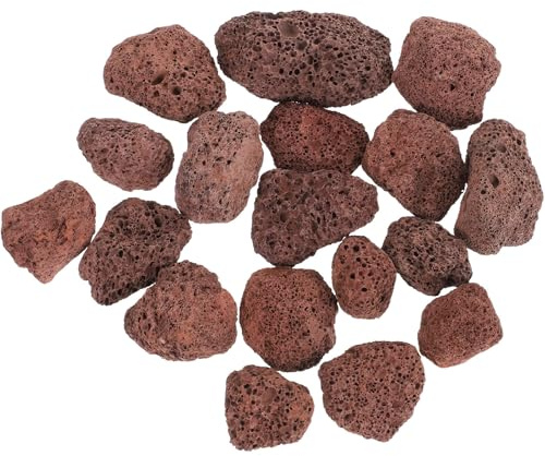 COSMOBETTY Lava Rock Aquarium Volcanic Rocks 1 Bag 450g for Fish Tank | Dark Brown Pumice Stones, Fresh Water Aquariums, Water Balance Maintenance and Decorative Use