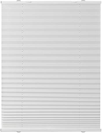 Lichtblick Plissee Blickdicht ohne Bohren Haftfix Weiß 85 cm x 130 cm (B x L)