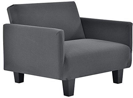 [neu.haus] Neuhaus 1-Sitzer Sesselbezug Dunkelgrau für Breite 70-120cm Sesselhusse Sesselüberzug Schonbezug