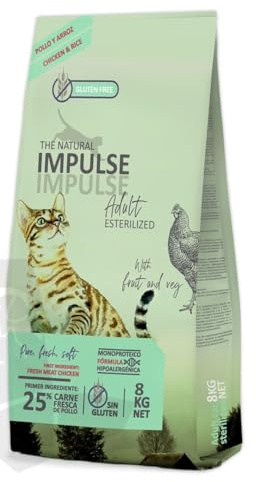 IMPULSE Pienso para Gatos Esterilizados Natural Cat Sterilized 8 Kg