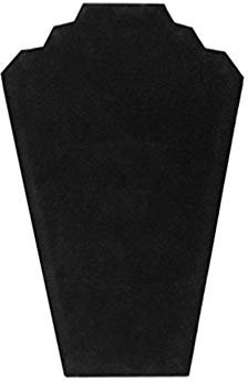 Black Velvet Necklace Display Stand, Jewelry Bust Holder for Neck Chain, Middle Size for Home and Store Use