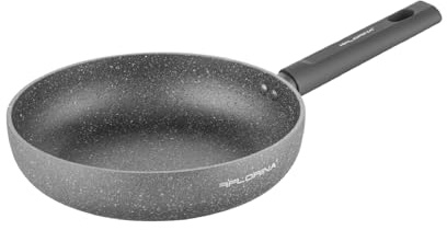FLORINA - Stekpanna Aluminium LAVA STONE I 24 cm Diameter I Induktionspanna I Universalpanna med Non-stick Beläggning I Lämplig för Induktionshäll, Gasspis och Elspis (Grå)