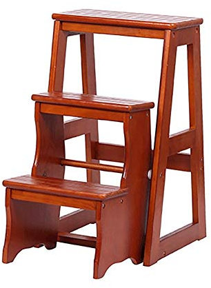 SLRMKK Taburete Plegable de Madera para Adultos Cocina para niños Escaleras pequeñas Taburetes para pies Banco de Zapatos portátil de Interior/Estante de Flores
