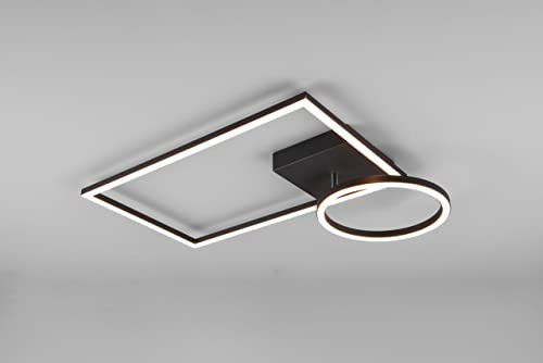 Reality Leuchten Trio moderne LED Deckenleuchte quadrat ring verstellbar schwenkbar integrierter Dimmer