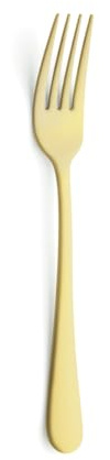 AMEFA - Fourchettes dessert - Lot de 12 - Austin - Acier inoxydable 18/0, Finition Revêtement PVD mat - Epaisseur 2 mm - Longeur 185 mm - Doré
