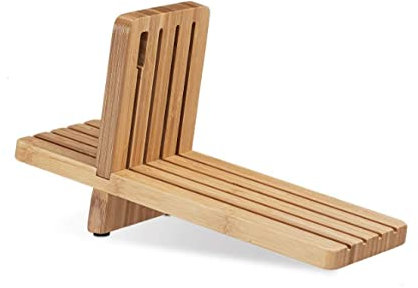 Porte-couteaux en bois, support de rangement pour couteaux de grande capacité, présentoir à couteaux de cuisine avec 4 cloisons, rangement pratique et sûr des couteaux, amovible et facile à nettoyer