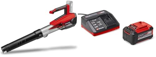 Einhell Akku-Laubbläser GP-LB 18/200 Li E Power X-Change (18 V, Brushless, Drehzahlregulierung, Axialgebläse-Technologie, inkl. 5, 2 Ah Akku und Ladegerät)
