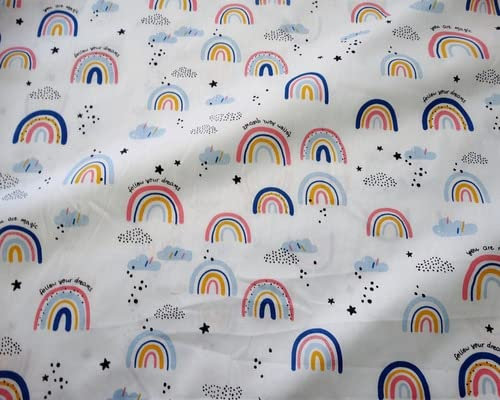 LINPM Ballon-Panda-Baumwollgewebe-Karikatur-bedruckter Stoff für handgemachtes Kleid- und Rockmaterial der Babydecke