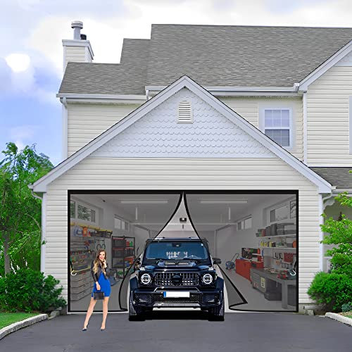 Insektenschutz Tür, 145x190cm Der Magnetvorhang Ist Ideal Für Die Balkontür, Kellertür und Terrassentür, Kinderleichte Klebemontage Ohne Bohren, Nicht Kürzbar (Schwarz)