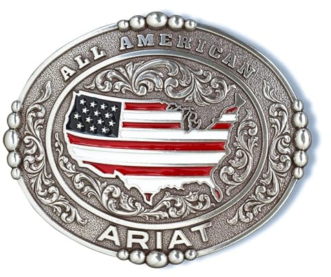 ARIAT Herren All American Gürtelschnalle, Silber, silber, Einheitsgröße