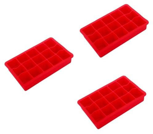 PRETYZOOM 3 Stück 12 Stück Eisform Aus Silikon Eisblockschale Eiswürfelbehälter Aus Silikon Plätzchenschalen Mit Deckel Whiskey-eisform Gummibärchenformen Aus Silikon Backen Eiswürfelschale