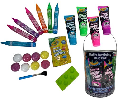 Crayola Bath Activity Eimer, 30-teiliges Neon-Set