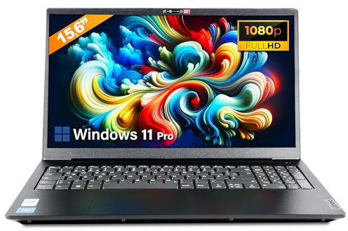 Lenovo - Schneller Laptop mit Intel Celeron N4500 2x2.80 GHz - 15.6 Zoll Full HD Notebook - 16GB DDR4 RAM - 512GB SSD - Webcam - Bluetooth - USB 3.2 - WLAN - inklusive Win 11 Pro + Greed Laptoptasche