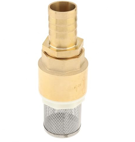 1 tum fotventil i mässing, PNXKTXO DN25 backventil utan retur vattenpump bottenfilter med 25 mm slanghullingbeslag adapter