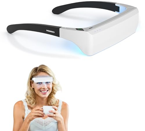 GentleGlow MEINNO Light Therapy Glasses, Blue-White UV-Free Light Therapy Lamp, Portable Daylight Lamp, Wearable Sunlight Lamp, Boost Energy, Relief for Sleep Problems, Jet Lag