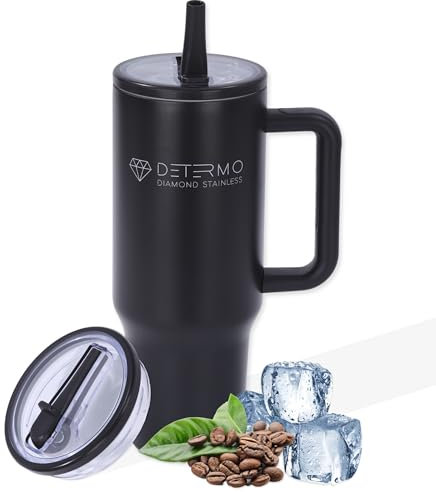 Termo Cafe para Llevar 1200 ml - Vaso Termico Cafe con Tapa Antiderrames - Taza Termica Acero Inoxidable - Termo para Cafe Portatil - Vaso Cafe para Llevar Ideal para Oficina, Coche o Viaje
