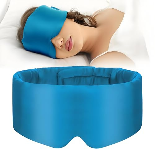 Schlafmaske Seide für Seitenschläfer, 100% Bio Maulbeerseide, 9 8% Lichtblockierende Schlafbrille mit Verstellbarem Band für Frauen & Herren & Kinder, Schlaf Augenmaske für Reise Gadget, | 19 Momme 100% Maulbeerseide, Nasenflügel blockiert Lichtlecks, Seitenschläfer, verstellbarer Riemen, ultraleichtes Reisen