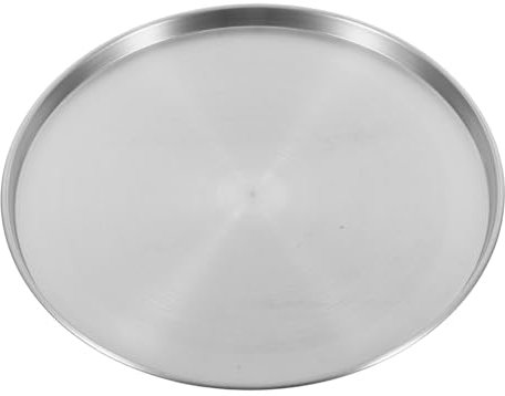COLLBATH Bandeja Para Hornear Pizza Redonda 26 Cm Acero Inoxidable Multifuncional Calor Uniforme Para Asar y Vapor Cocinar Hogar y Reuniones
