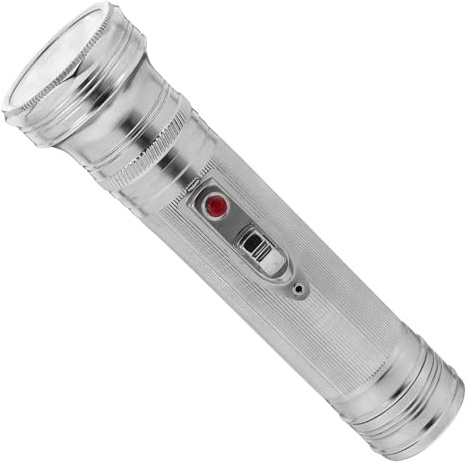 SHINEOFI Lampe De Poche Rétro Métal Torche Classique Portable pour Fête Et Camping Accessoire Nostalgique Fonctionne avec Piles sans Ampoule