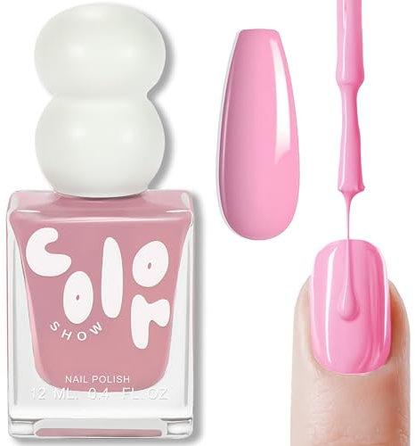 Light Pink Nail Varnish - Quick Dry & Long Lasting Light Pink Nail Polish - No Need for a Baking Lamp, Chip-Resistant Quick Dry Polish for Women - Effortless DIY Manicure at Home